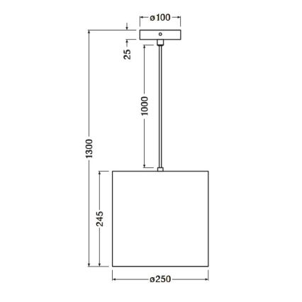 Ledvance - Candeeiro suspenso DECOR CARDBOARD 1xE27/15W/230V diâmetro 25 cm