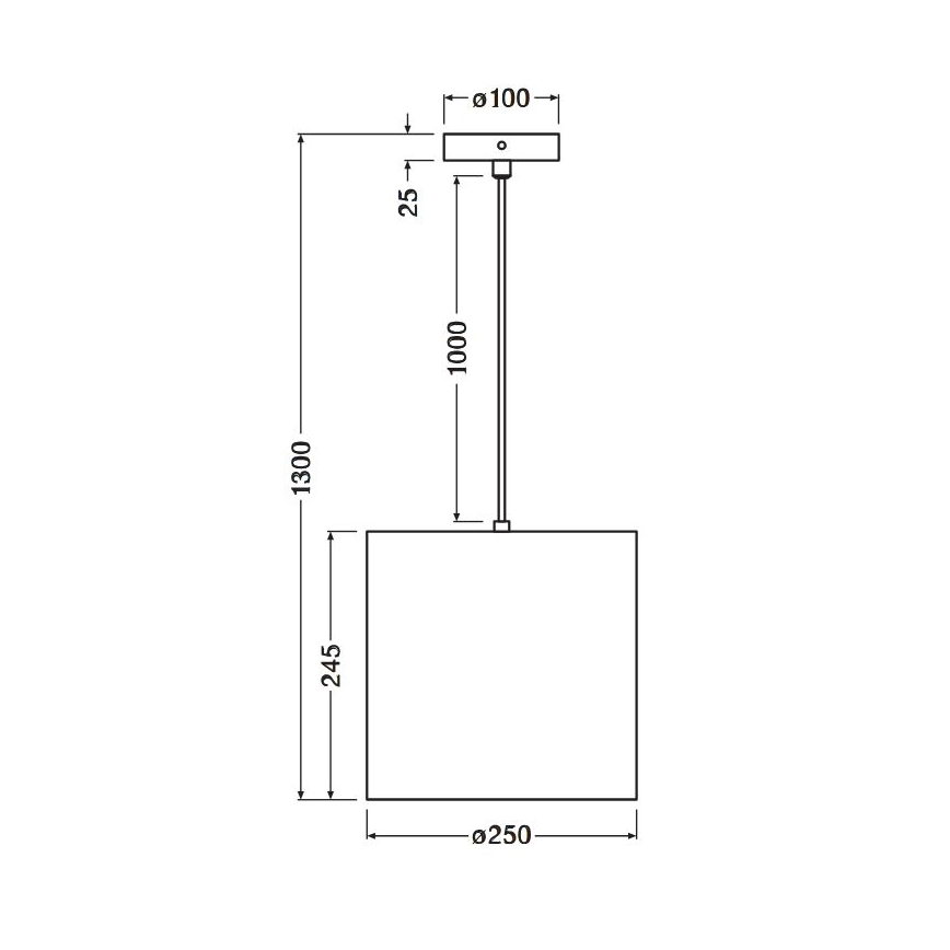 Ledvance - Candeeiro suspenso DECOR CARDBOARD 1xE27/15W/230V diâmetro 25 cm