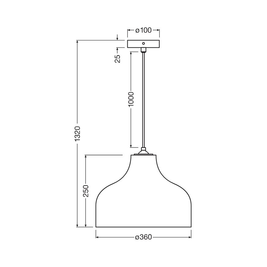 Ledvance - Candeeiro suspenso DECOR CARDBOARD 1xE27/15W/230V diâmetro 36 cm