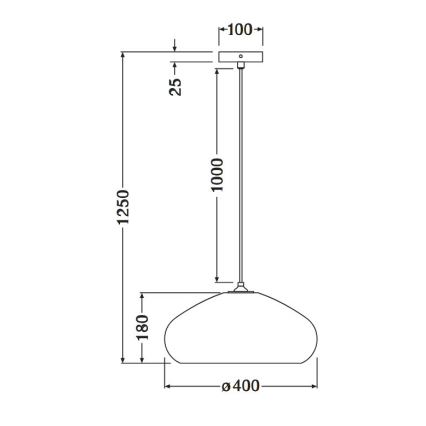 Ledvance - Candeeiro suspenso DECOR CARDBOARD 1xE27/15W/230V diâmetro 40 cm