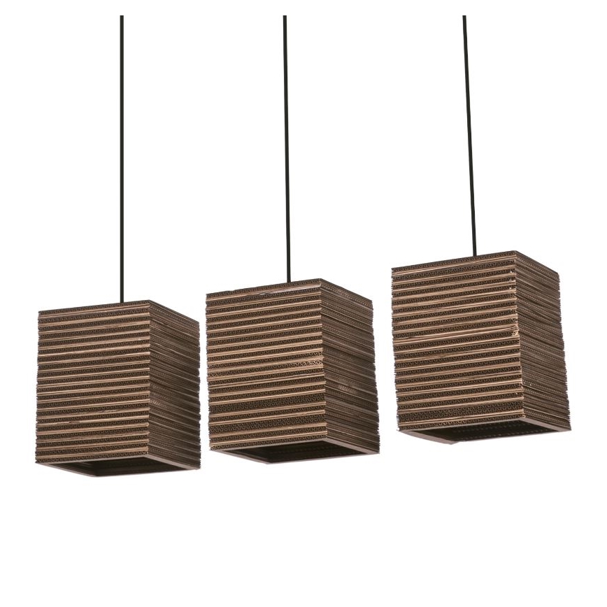 Ledvance - Candeeiro suspenso DECOR CARDBOARD 3xE27/15W/230V