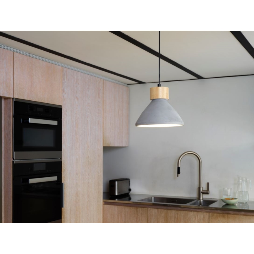 Ledvance - Candeeiro suspenso DECOR CONCRETE 1xE27/15W/230V diâmetro 22 cm betão cinzento