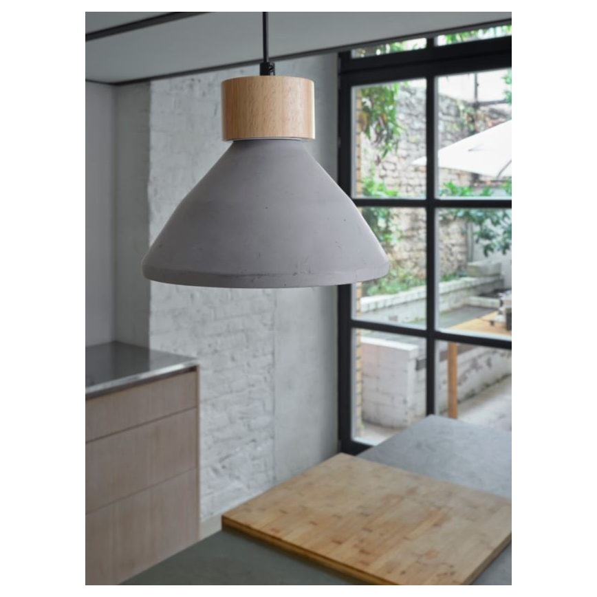 Ledvance - Candeeiro suspenso DECOR CONCRETE 1xE27/15W/230V diâmetro 22 cm betão cinzento