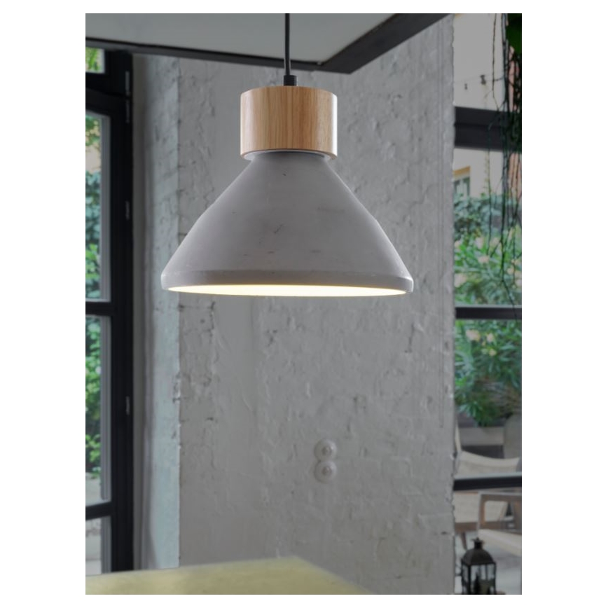 Ledvance - Candeeiro suspenso DECOR CONCRETE 1xE27/15W/230V diâmetro 22 cm betão cinzento