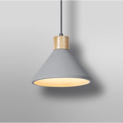 Ledvance - Candeeiro suspenso DECOR CONCRETE 1xE27/15W/230V diâmetro 22 cm betão cinzento