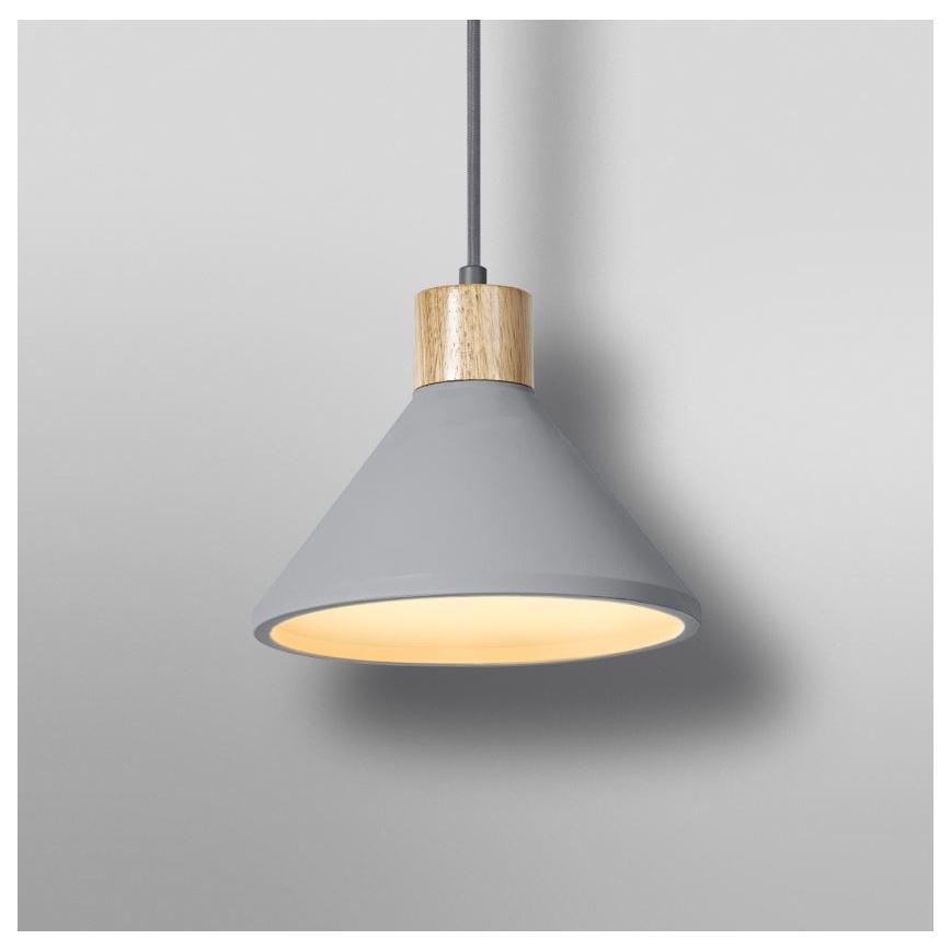 Ledvance - Candeeiro suspenso DECOR CONCRETE 1xE27/15W/230V diâmetro 22 cm betão cinzento