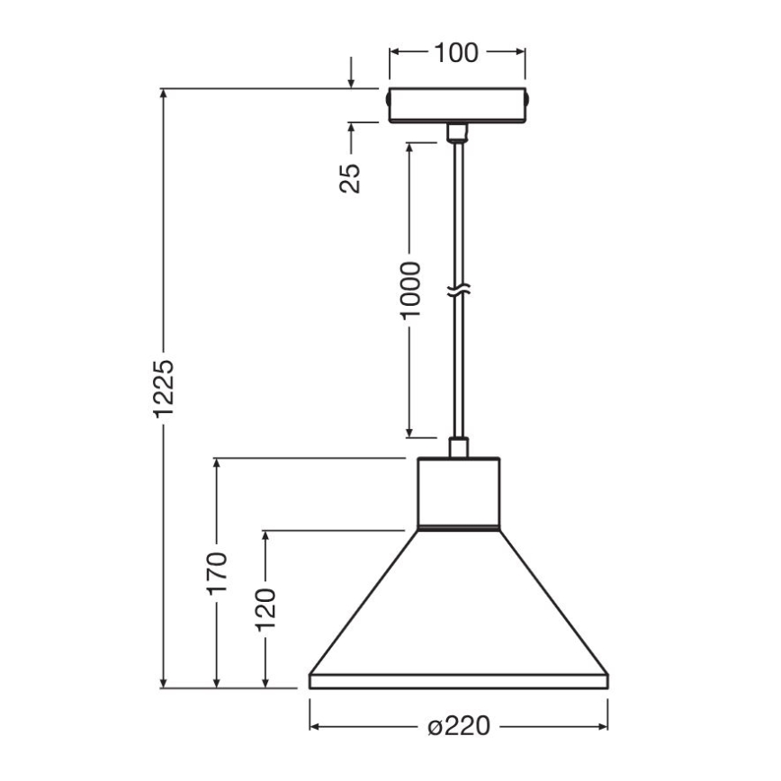 Ledvance - Candeeiro suspenso DECOR CONCRETE 1xE27/15W/230V diâmetro 22 cm betão cinzento