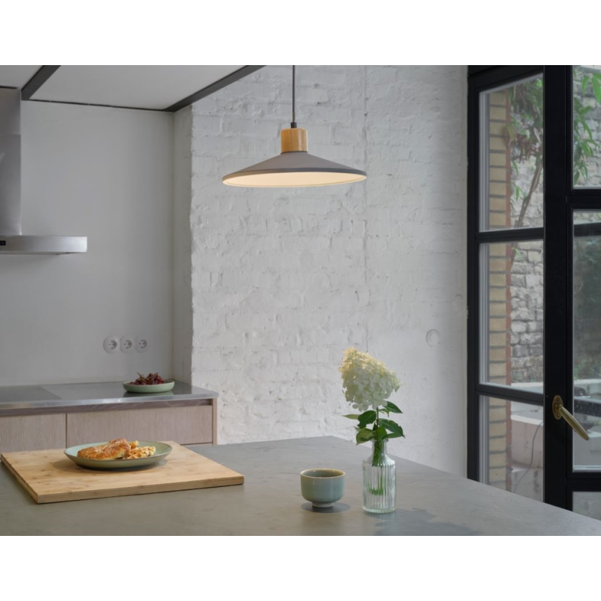 Ledvance - Candeeiro suspenso DECOR CONCRETE 1xE27/15W/230V diâmetro 32 cm betão cinzento