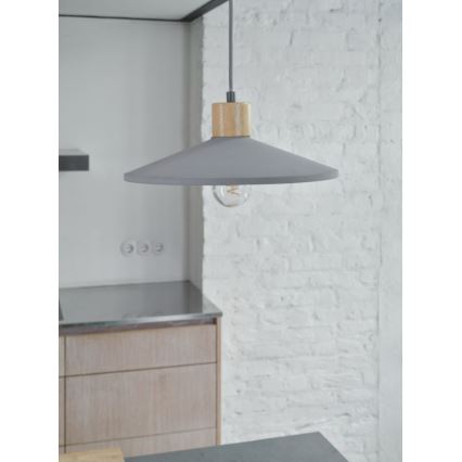 Ledvance - Candeeiro suspenso DECOR CONCRETE 1xE27/15W/230V diâmetro 32 cm betão cinzento