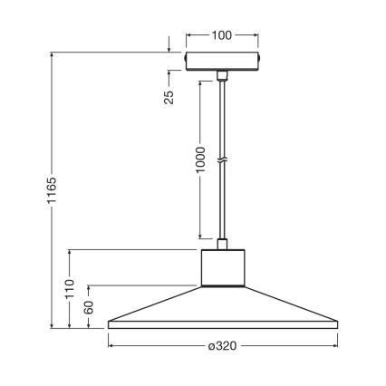 Ledvance - Candeeiro suspenso DECOR CONCRETE 1xE27/15W/230V diâmetro 32 cm betão cinzento