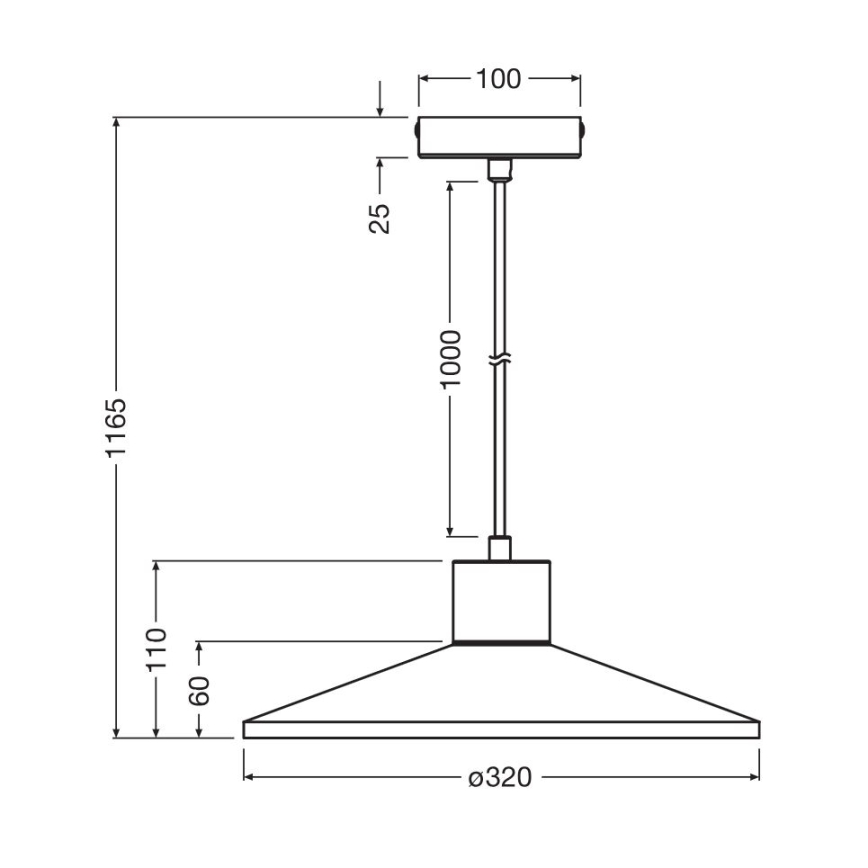 Ledvance - Candeeiro suspenso DECOR CONCRETE 1xE27/15W/230V diâmetro 32 cm betão cinzento