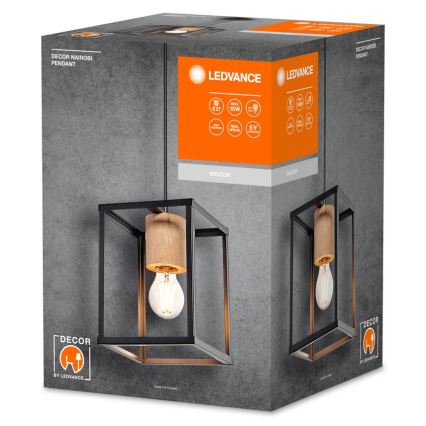 Ledvance - Candeeiro suspenso DECOR NAIROBI 1xE27/15W/230V borracha de figueira