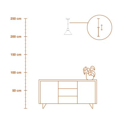 Ledvance - Candeeiro suspenso DECOR PLASTER 1xE27/25W/230V diâmetro 22 cm gesso branco