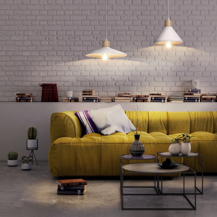 Ledvance - Candeeiro suspenso DECOR PLASTER 1xE27/25W/230V diâmetro 32 cm gesso branco