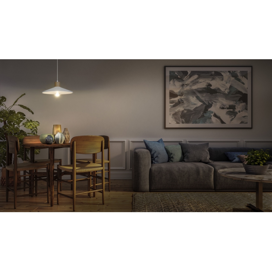 Ledvance - Candeeiro suspenso DECOR PLASTER 1xE27/25W/230V diâmetro 32 cm gesso branco