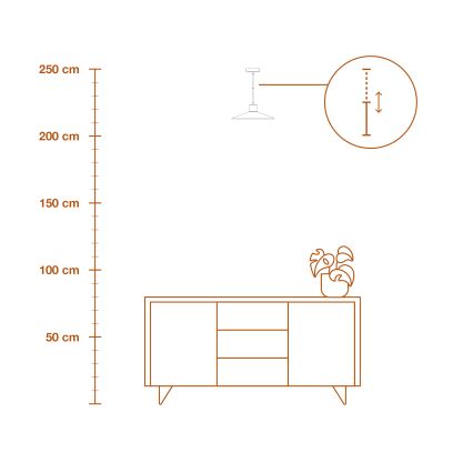 Ledvance - Candeeiro suspenso DECOR PLASTER 1xE27/25W/230V diâmetro 32 cm gesso branco