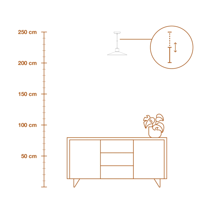Ledvance - Candeeiro suspenso DECOR PLASTER 1xE27/25W/230V diâmetro 32 cm gesso branco