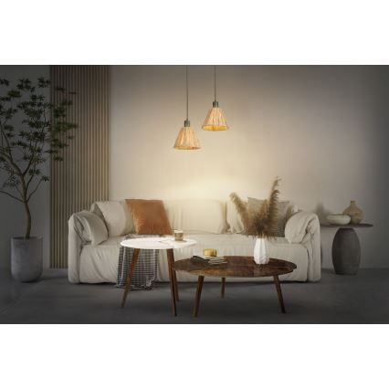 Ledvance - Candeeiro suspenso DECOR RAFFIA 1xE27/15W/230V