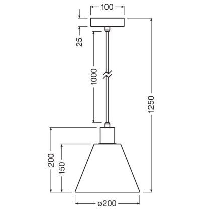 Ledvance - Candeeiro suspenso DECOR RAFFIA 1xE27/15W/230V