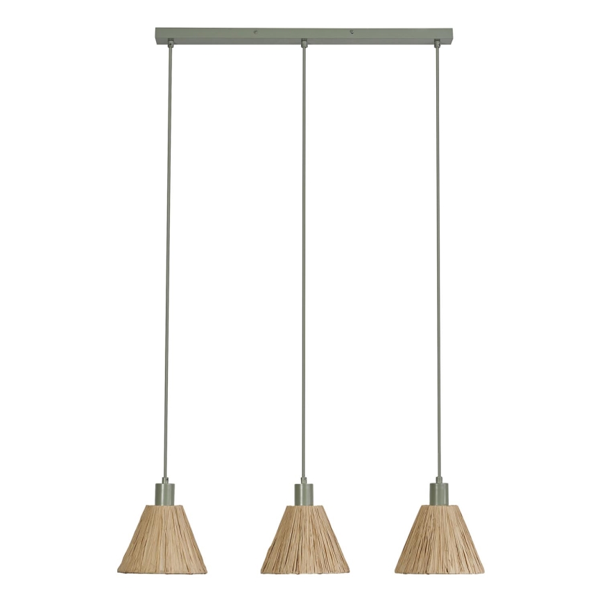 Ledvance - Candeeiro suspenso DECOR RAFFIA 3xE27/15W/230V bastão de ráfia