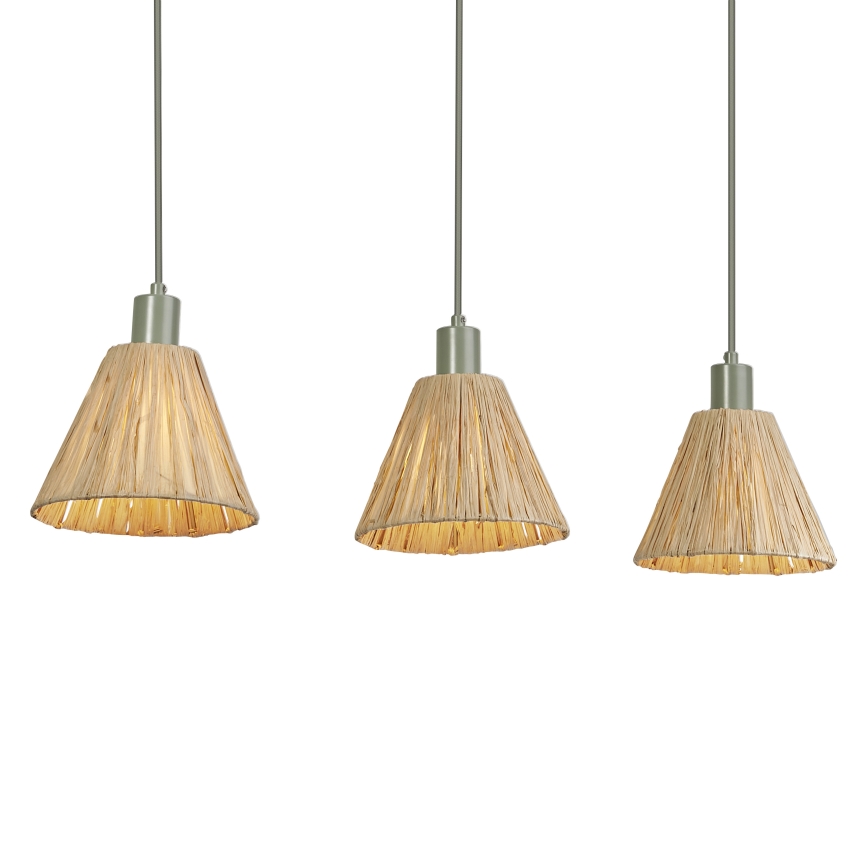 Ledvance - Candeeiro suspenso DECOR RAFFIA 3xE27/15W/230V bastão de ráfia
