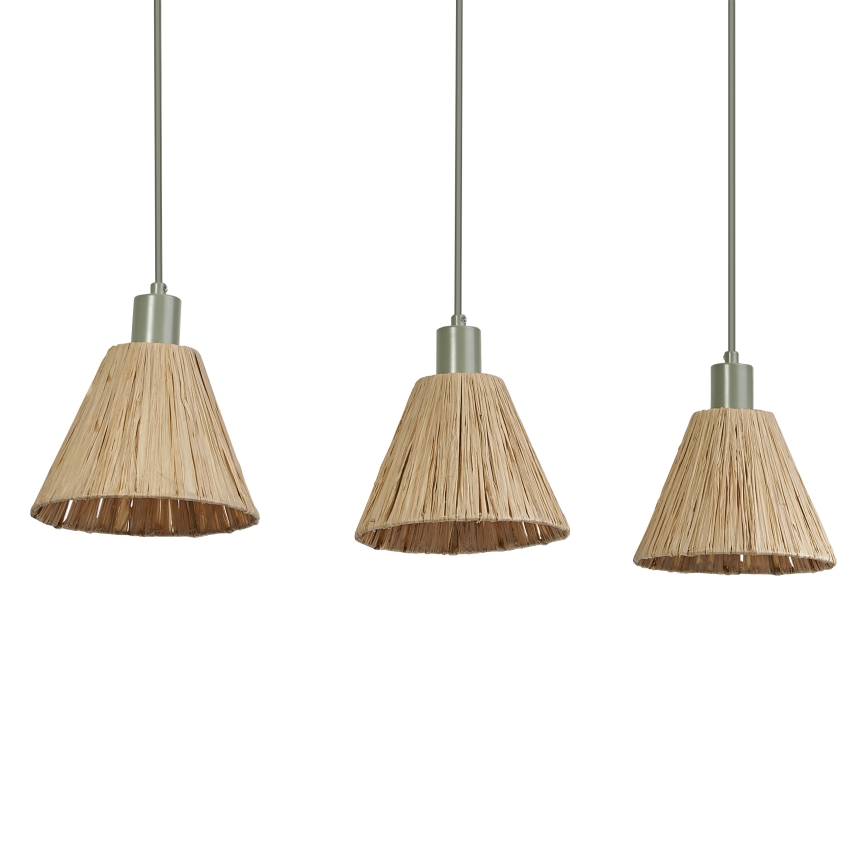 Ledvance - Candeeiro suspenso DECOR RAFFIA 3xE27/15W/230V bastão de ráfia