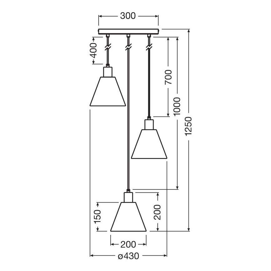 Ledvance - Candeeiro suspenso DECOR RAFFIA 3xE27/15W/230V bastão de ráfia