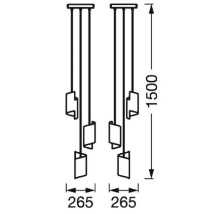 Ledvance - Candelabro suspenso LED com regulação SMART+ DECOR 3xLED/8W/230V preto Wi-Fi