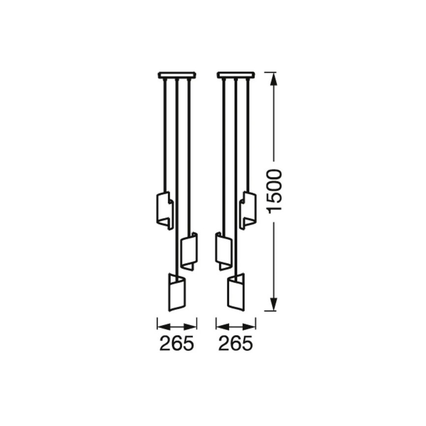 Ledvance - Candelabro suspenso LED com regulação SMART+ DECOR 3xLED/8W/230V preto Wi-Fi