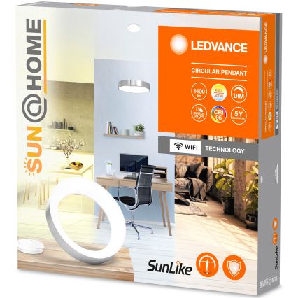 Ledvance - Candelabro suspenso LED com regulação SUN@HOME CIRCULAR LED/18,5W/230V Wi-Fi