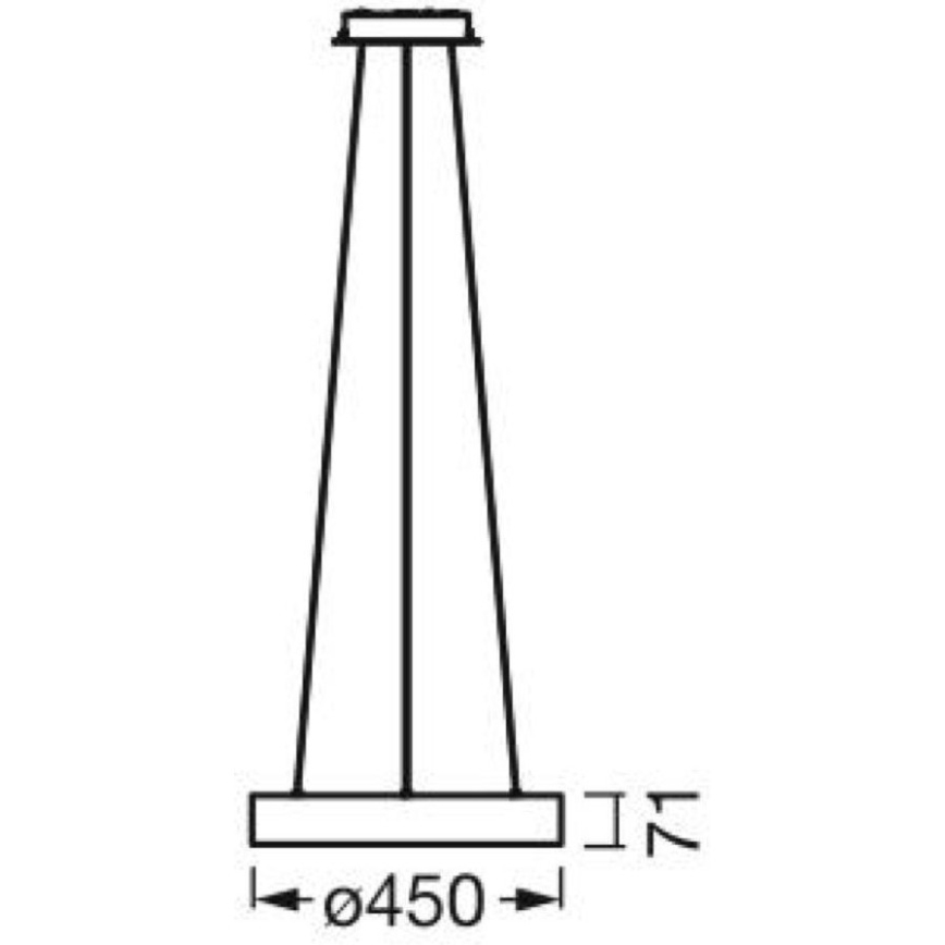 Ledvance - Candelabro suspenso LED com regulação SUN@HOME CIRCULAR LED/18,5W/230V Wi-Fi