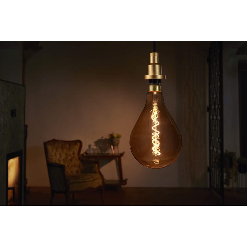 Ledvance - Candelabro suspenso PENDULUM 1xE27/60W/230V dourado