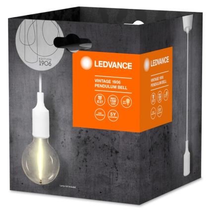 Ledvance - Candelabro suspenso PENDULUM BELL 1xE27/15W/230V branco