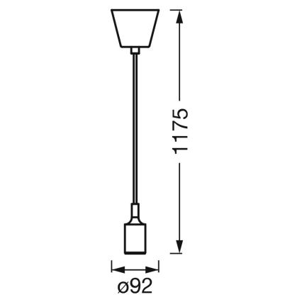 Ledvance - Candelabro suspenso PENDULUM BELL 1xE27/15W/230V branco