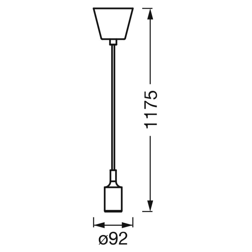 Ledvance - Candelabro suspenso PENDULUM BELL 1xE27/15W/230V branco