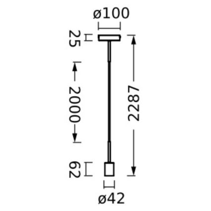 Ledvance - Candelabro suspenso PENDULUM NEEDLE 1xE27/15W/230V