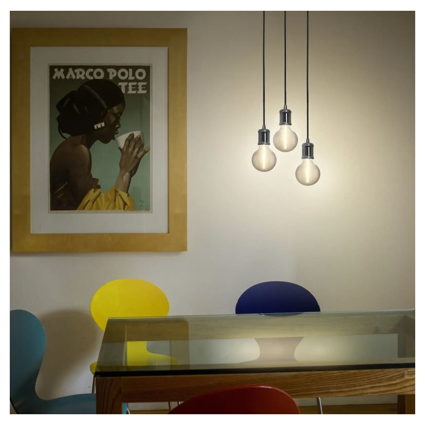 Ledvance - Candelabro suspenso PENDULUM ROBBIN 1xE27/15W/230V cromado brilhante