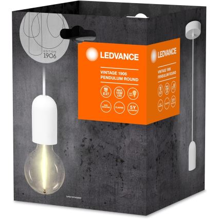 Ledvance - Candelabro suspenso PENDULUM ROUND 1xE27/15W/230V branco