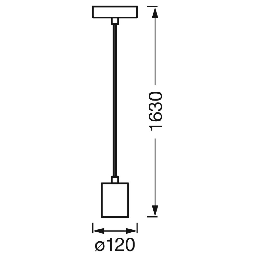 Ledvance - Candelabro suspenso PENDULUM ROUND 1xE27/15W/230V branco