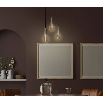 Ledvance - Candelabro suspenso PENDULUM ROUND 1xE27/15W/230V dourada