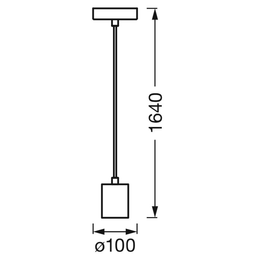 Ledvance - Candelabro suspenso PENDULUM ROUND 1xE27/15W/230V dourada