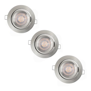 Ledvance - CONJUNTO 3x Focos de encastrar LED com regulação SIMPLE LED/4,9W/230V
