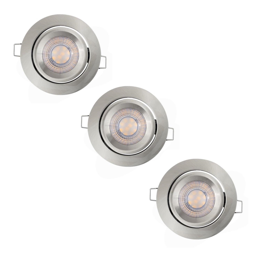 Ledvance - CONJUNTO 3x Focos de encastrar LED com regulação SIMPLE LED/4,9W/230V