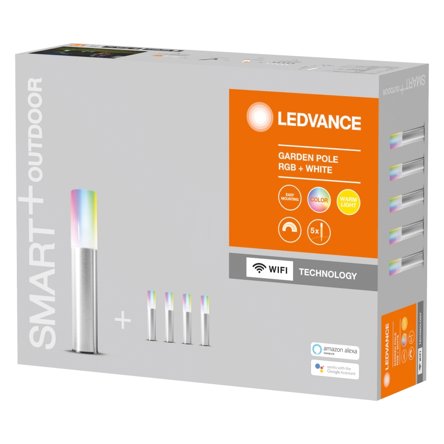 Ledvance - CONJUNTO 5x LED RGBW Candeeiro exterior SMART+ GP5xLED/5,7W/230V IP65 Wi-Fi