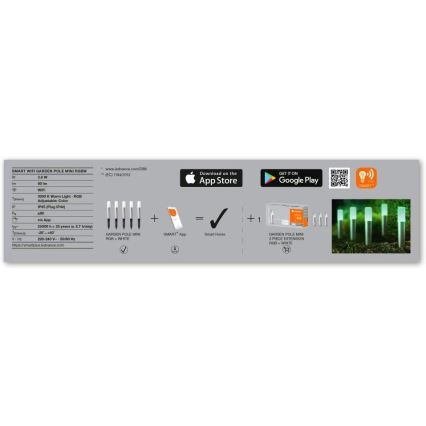 Ledvance - CONJUNTO 5x LED RGBW Candeeiro exterior SMART+ GP5xLED/5,7W/230V IP65 Wi-Fi