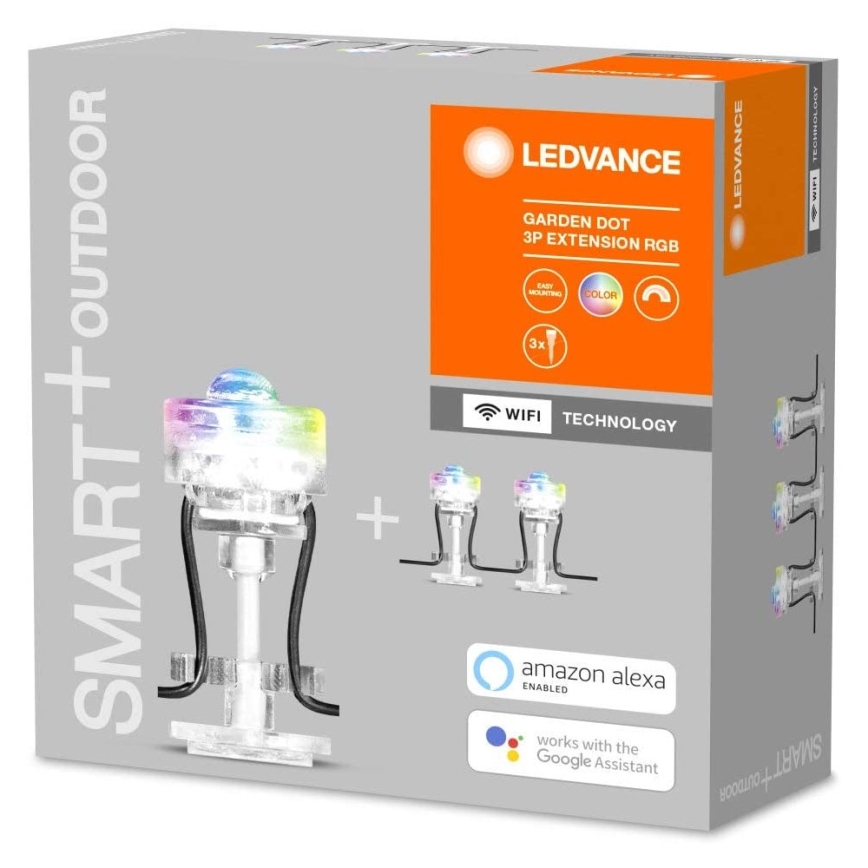Ledvance - Conjunto de extensão para exterior LED RGB SMART+ DOT 3xLED/0,7W/230V IP65 Wi-Fi