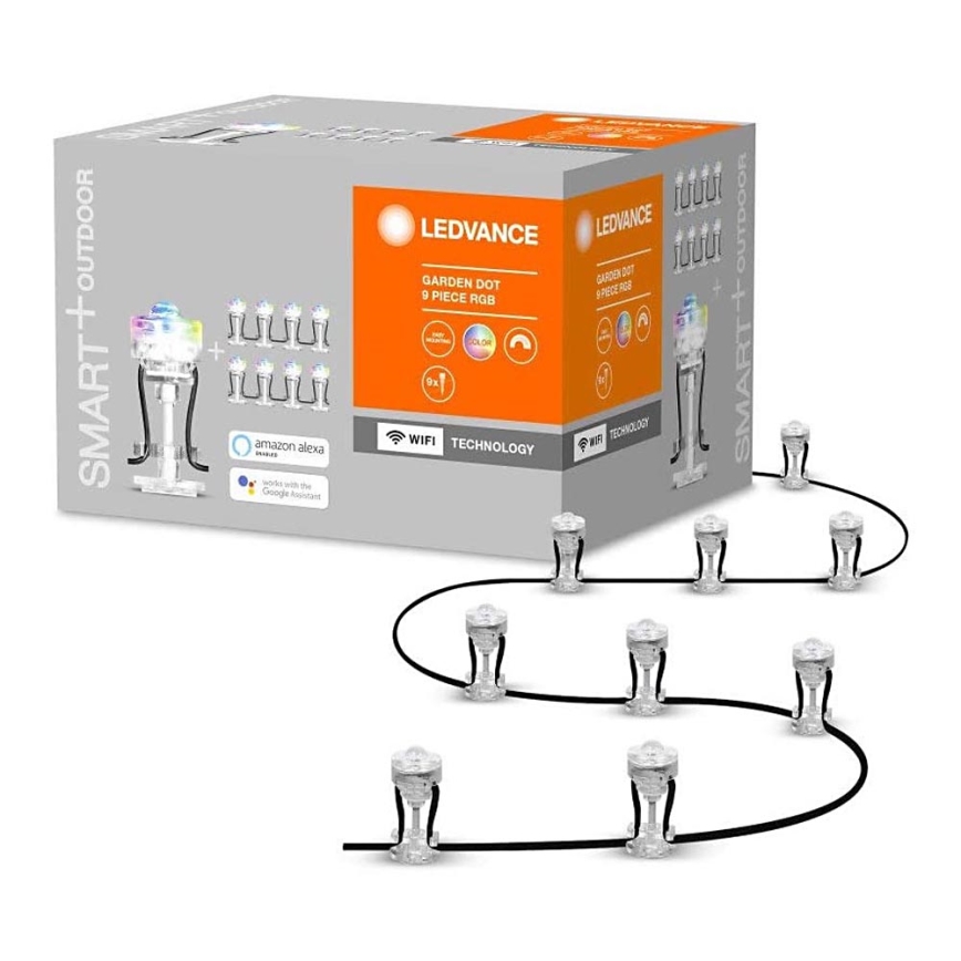 Ledvance - Conjunto de extensão para exterior LED RGB SMART+ DOT 9xLED/2,5W/230V IP65 Wi-Fi