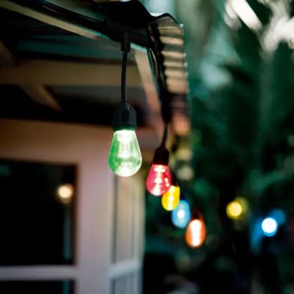 Ledvance- Corrente exterior LED RGBW com regulação SMART+ STRING 12xLED/0,37W/230V IP44 Wi-Fi