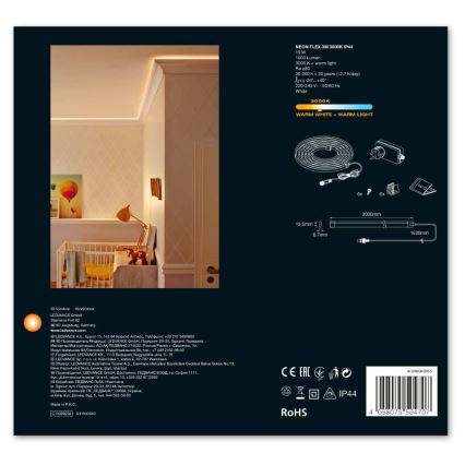 Ledvance - Fita exterior LED RGB com regulação FLEX 3m LED/19W/230V IP44 + controlo remoto