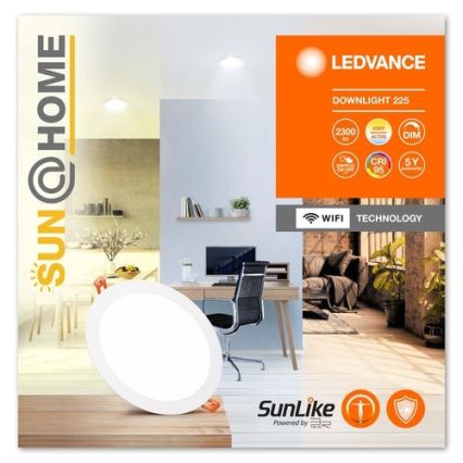 Ledvance- Foco de encastrar LED com regulação SUN@HOME LED/22W/230V 2200-5000 CRI 95 Wi-Fi